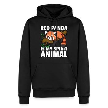Roter Panda Pandabär Lustiger Süßer Rot - Männer Premium Bio Hoodie - Schwarz - Vorne - Nico (187cm)