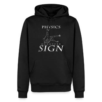 physicist - Men’s Premium Organic Hoodie - black - Front - Nico (187cm)
