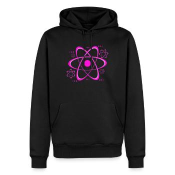 Cool Atoms Physics Statement Phyisker Gift - Men’s Premium Organic Hoodie - black - Front - Nico (187cm)