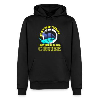 Don't need therapy cruise is enough - Men’s Premium Organic Hoodie - black - Front - Nico (187cm)