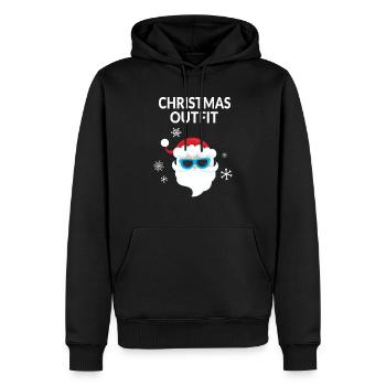 Noël Xmas Drôle Nikolaus Temps de l’Avent - Sweat à capuche Premium bio Homme - noir - Devant - Nico (187cm)