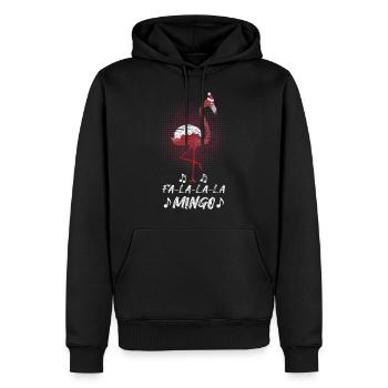 Christmas Flamingo party de Noël - Sweat à capuche Premium bio Homme - noir - Devant - Nico (187cm)