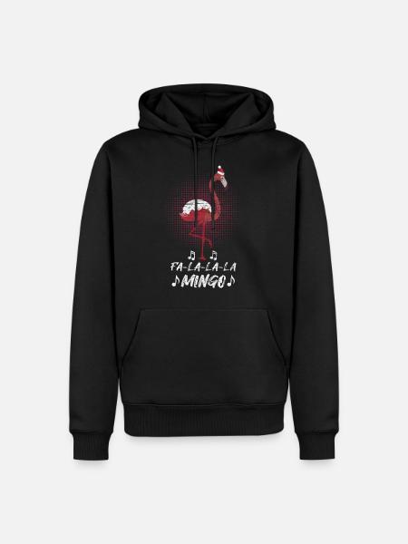 Weinachts Flamingo Weihnachtsfeier - Männer Premium Bio Hoodie - Schwarz