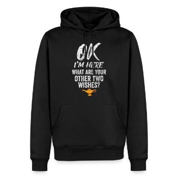 Flaschengeist Lustiger Spruch - Männer Premium Bio Hoodie - Schwarz - Vorne - Nico (187cm)