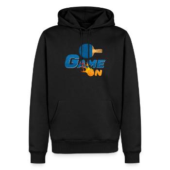 Jeu de cadeau de joueur de tennis de table Pingpong - Sweat à capuche Premium bio Homme - noir - Devant - Nico (187cm)