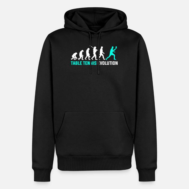 Tischtennis Evolution - Männer Premium Bio Hoodie - Schwarz