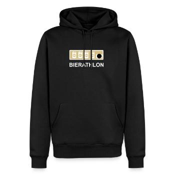 Biathlon Wintersportler Schießsportler Schießstand - Männer Premium Bio Hoodie - Schwarz - Vorne - Nico (187cm)