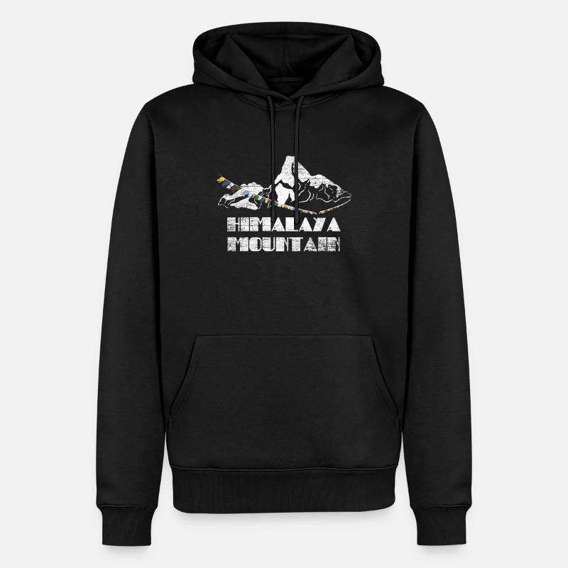 Himalaya Geschenk - Männer Premium Bio Hoodie - Schwarz