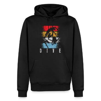 Turmspringen Wasserspringen Retro - Männer Premium Bio Hoodie - Schwarz - Vorne - Nico (187cm)