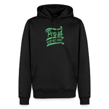Aiguille pratique acupuncture profession acupuncture - Sweat à capuche Premium bio Homme - noir - Devant - Nico (187cm)