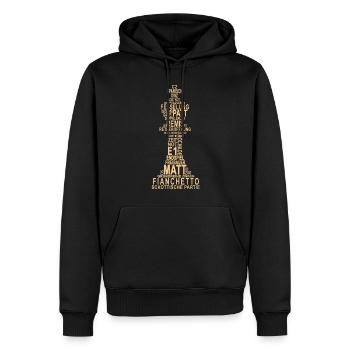 Schachbegriffe König Schach - Männer Premium Bio Hoodie - Schwarz - Vorne - Nico (187cm)
