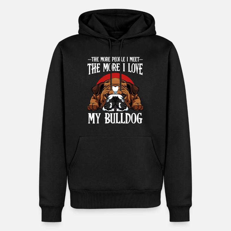 Bouledogue - Sweat à capuche Premium bio Homme - noir