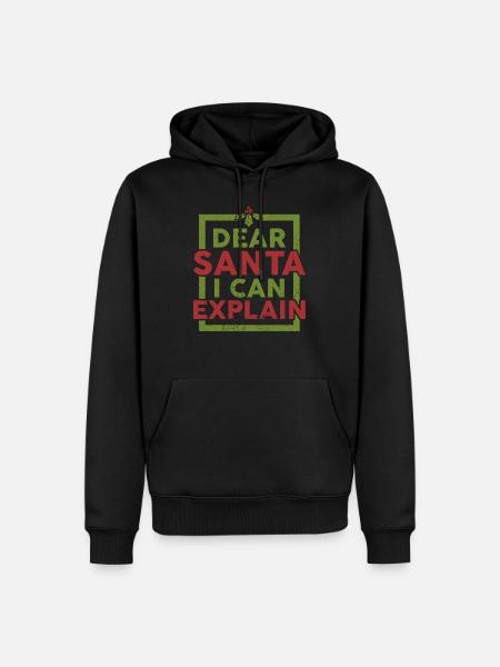 Weihnachten Lustig Geschenk Weihnachts T-Shirt - Männer Premium Bio Hoodie - Schwarz