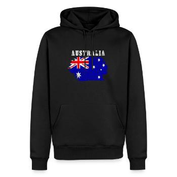 Australien Flagge Länder Down Under Vintage - Männer Premium Bio Hoodie - Schwarz - Vorne - Nico (187cm)