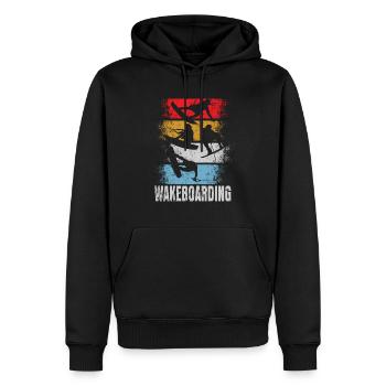 Wakeboard Retro - Männer Premium Bio Hoodie - Schwarz - Vorne - Nico (187cm)