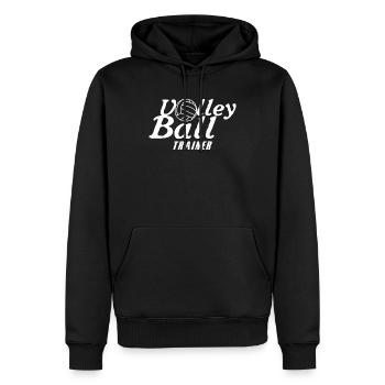 Volleyball Trainer - Männer Premium Bio Hoodie - Schwarz - Vorne - Nico (187cm)