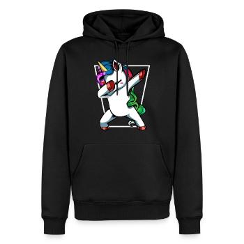 Dabbing Dab Licorne Mignon créature fabuleuse cadeau - Sweat à capuche Premium bio Homme - noir - Devant - Nico (187cm)