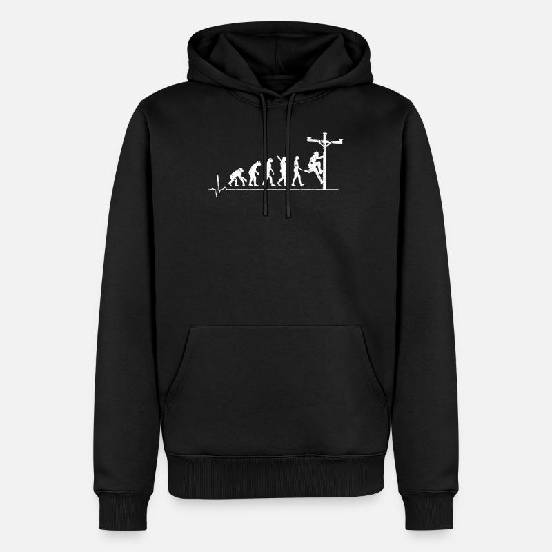 Evolution de l'électricien - Sweat à capuche Premium bio Homme - noir