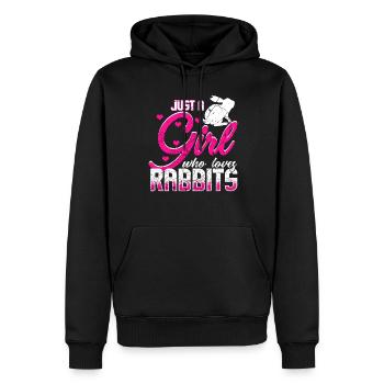 Hase Kaninchen Bäuerin Kaninchen Osterhase - Männer Premium Bio Hoodie - Schwarz - Vorne - Nico (187cm)