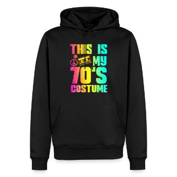 70er Jahre 70. 70s Generation Disco Kostüm - Männer Premium Bio Hoodie - Schwarz - Vorne - Nico (187cm)