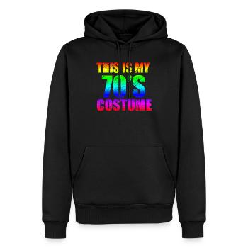 70er Jahre 70. 70s Generation Disco Kostüm - Männer Premium Bio Hoodie - Schwarz - Vorne - Nico (187cm)