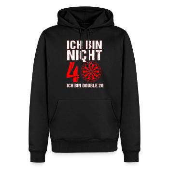 40. Geburtstag Geschenk Mann Dart Spruch Männer 40 - Männer Premium Bio Hoodie - Schwarz - Vorne - Nico (187cm)