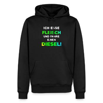 Dieselfahrverbot Lustiger Spruch Diesel tankstelle - Männer Premium Bio Hoodie - Schwarz - Vorne - Nico (187cm)