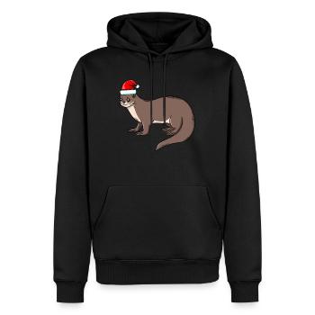Loutre loutre de nain loutre - Sweat à capuche Premium bio Homme - noir - Devant - Nico (187cm)