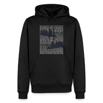 aviron - Sweat à capuche Premium bio Homme - noir - Devant - Nico (187cm)