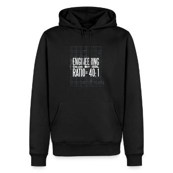 Ingenieur - Spruch Studium Mann Frau - Männer Premium Bio Hoodie - Schwarz - Vorne - Nico (187cm)