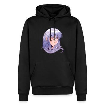 Anime Head Girl - Men’s Premium Organic Hoodie - black - Front - Nico (187cm)