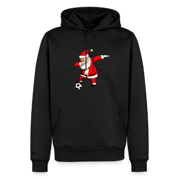 Dabbing Fußball Weihnachtsmann fussball Santa - Männer Premium Bio Hoodie - Schwarz - Vorne - Nico (187cm)