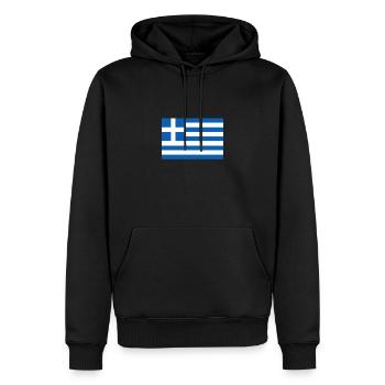 Griechenland Flagge Fahne griechisch - Männer Premium Bio Hoodie - Schwarz - Vorne - Nico (187cm)