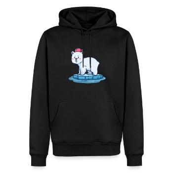 Eisbär Kind - Männer Premium Bio Hoodie - Schwarz - Vorne - Nico (187cm)