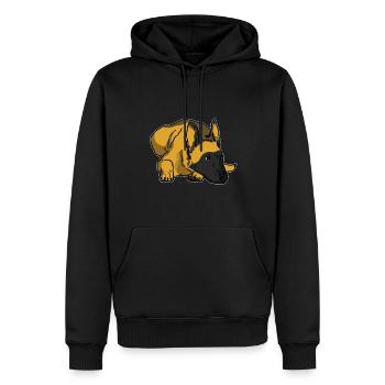 Malinois Hund - Männer Premium Bio Hoodie - Schwarz - Vorne - Nico (187cm)