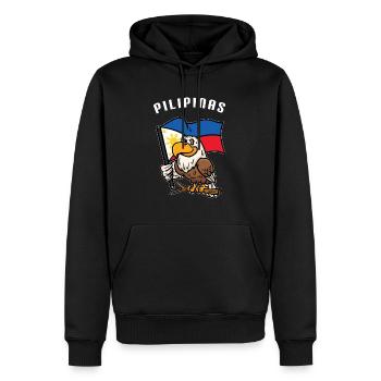 Philippines Eagle - Sweat à capuche Premium bio Homme - noir - Devant - Nico (187cm)
