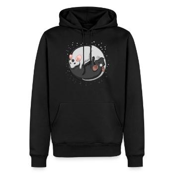 Année Du Rat Kung Fu Yin Yang Rats Chinois Nouveau - Sweat à capuche Premium bio Homme - noir - Devant - Nico (187cm)