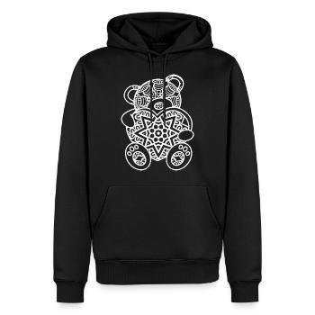 Mandala Bär Geschenkidee Frauen Kinder Männer - Männer Premium Bio Hoodie - Schwarz - Vorne - Nico (187cm)