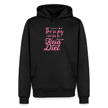 Gesundes Fett Keto Diät Ernährung Nahrung Mama - Männer Premium Bio Hoodie - Schwarz - Vorne - Nico (187cm)