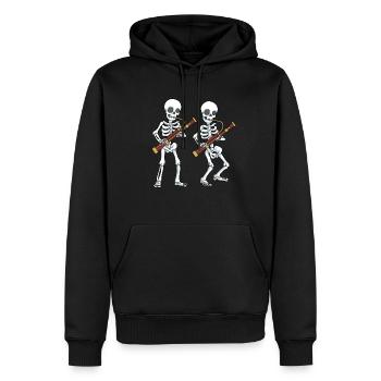 Basson Tshirt Big Band Skeleton Basson Basson - Sweat à capuche Premium bio Homme - noir - Devant - Nico (187cm)