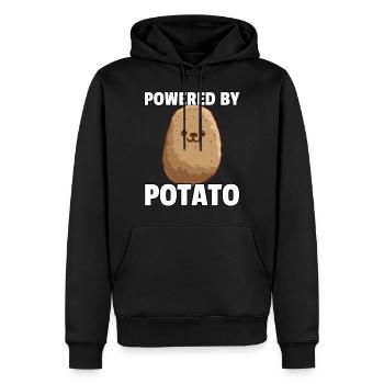 Erdäpfel Kartoffel Erdbirne Erpfi Pommes - Männer Premium Bio Hoodie - Schwarz - Vorne - Nico (187cm)