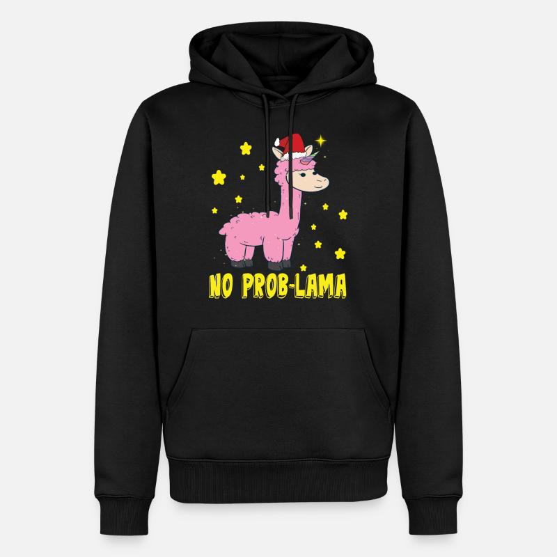 No Prob Lama - Sweat à capuche Premium bio Homme - noir