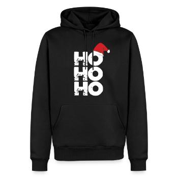 Ho Ho Ho - Sweat à capuche Premium bio Homme - noir - Devant - Nico (187cm)