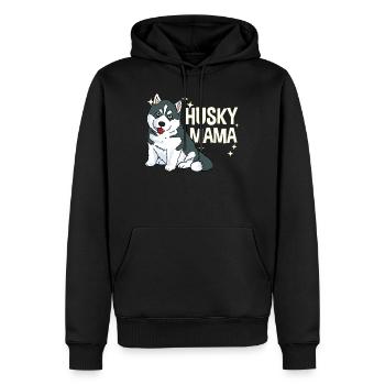 Husky Mama Hundebesitzerin Geschenk - Männer Premium Bio Hoodie - Schwarz - Vorne - Nico (187cm)