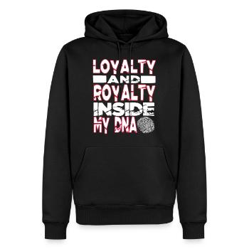 La loyauté et la royauté à l'intérieur de mon ADN Hip Hop Rap - Sweat à capuche Premium bio Homme - noir - Devant - Nico (187cm)