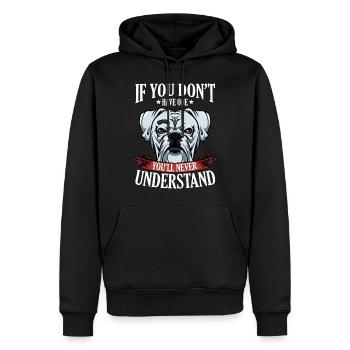 Cool Boxer Statement Spruch Hundehalter Geschenk - Männer Premium Bio Hoodie - Schwarz - Vorne - Nico (187cm)