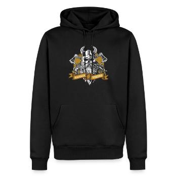 Valhalla - Viking - Sweat à capuche Premium bio Homme - noir - Devant - Nico (187cm)