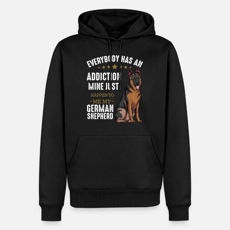 Schäferhund - Männer Premium Bio Hoodie - Schwarz