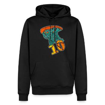 Basketball enfants 10 anniversaire 10 ans de sport - Sweat à capuche Premium bio Homme - noir - Devant - Nico (187cm)