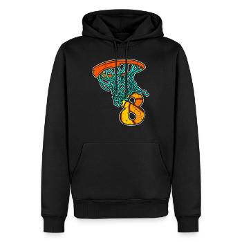 Basketball enfants 8 anniversaire 8 ans sport - Sweat à capuche Premium bio Homme - noir - Devant - Nico (187cm)